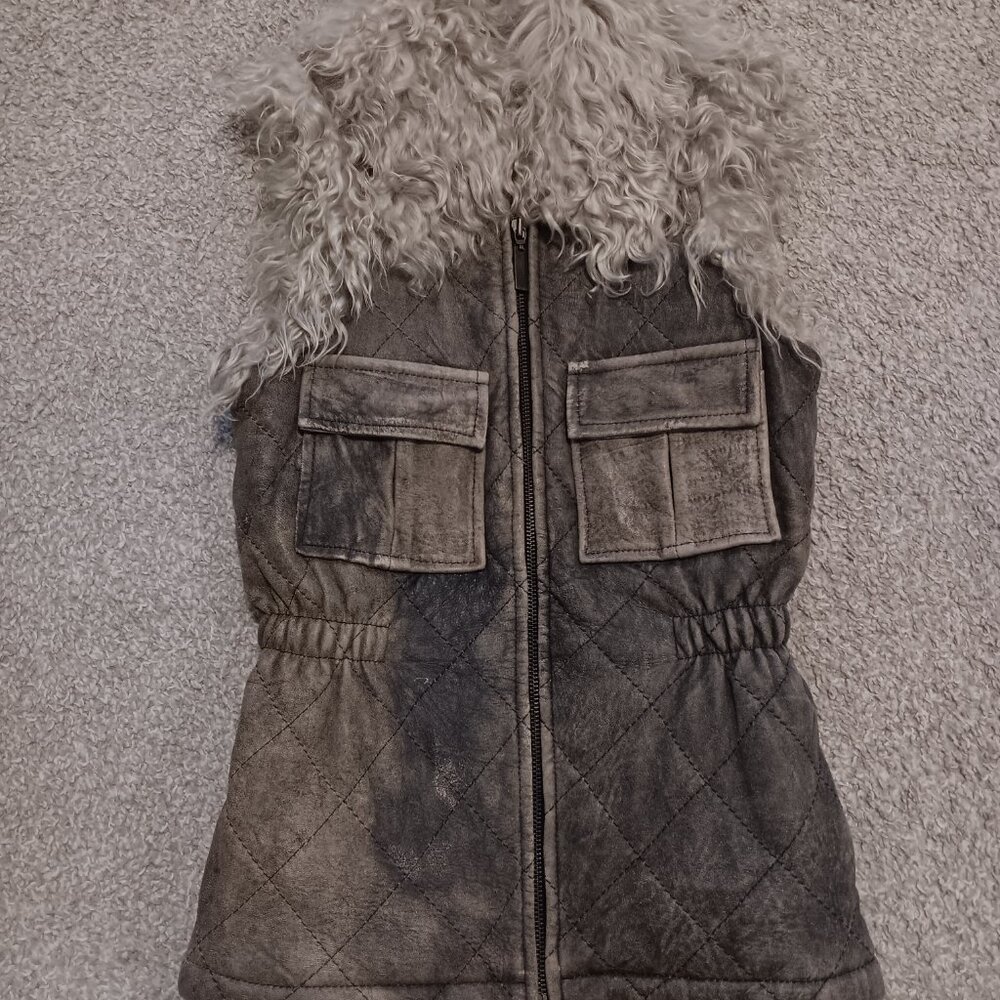Charlotte Soinicki lamb leather vest / 100 % acetate / size S